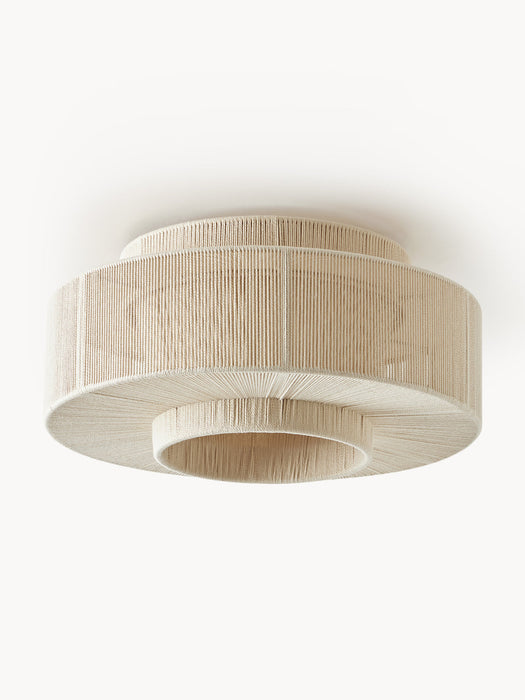 Lace Linen Thread Flushmount