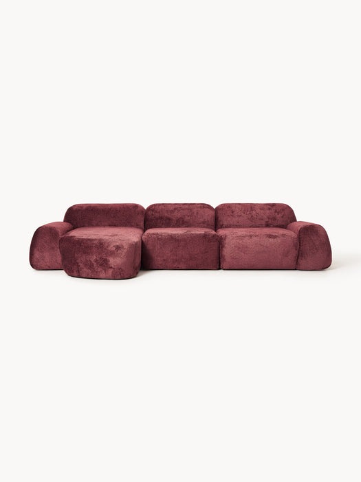 Modular Teddy Boucl Corner Sofa Wolke 4-seater
