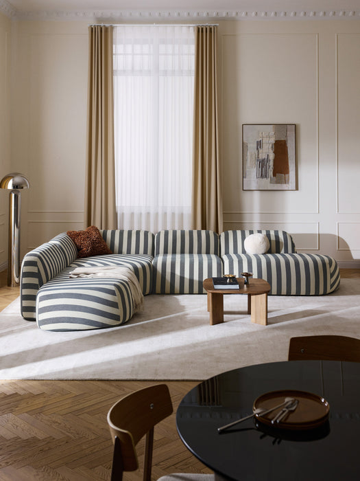XL Modular Striped Corner Sofa Wolke