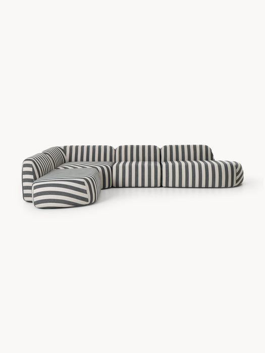 XL Modular Striped Corner Sofa Wolke