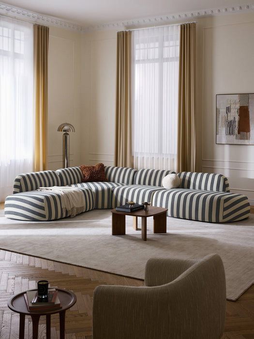XL Modular Striped Corner Sofa Wolke