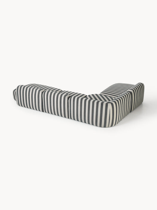 XL Modular Striped Corner Sofa Wolke