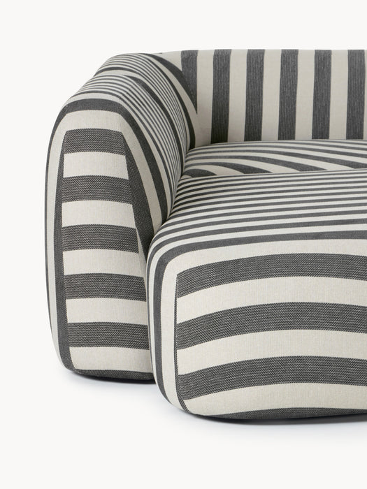 XL Modular Striped Corner Sofa Wolke