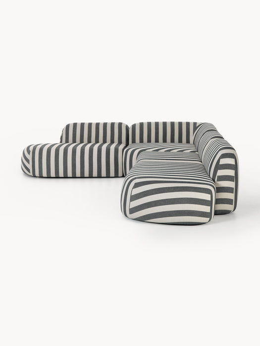 XL Modular Striped Corner Sofa Wolke