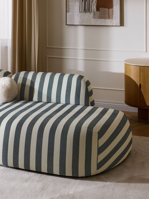 XL Modular Striped Corner Sofa Wolke