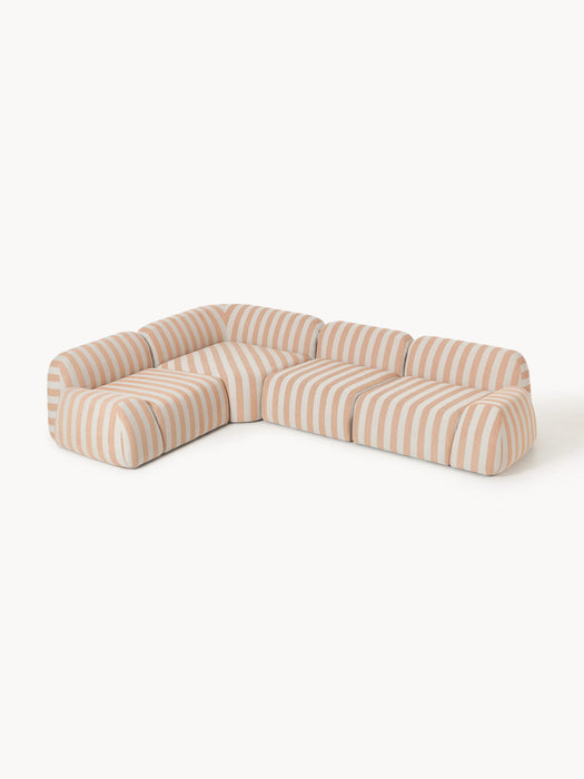 Wolke Modular Striped Corner Sofa (4-seater)