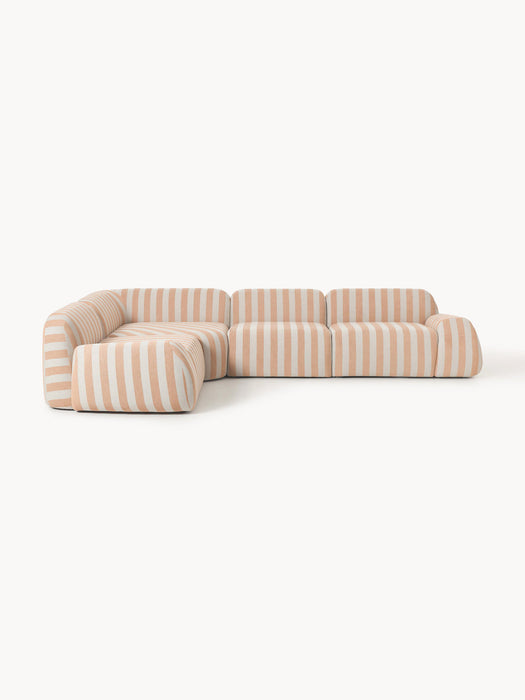 Wolke Modular Striped Corner Sofa (4-seater)
