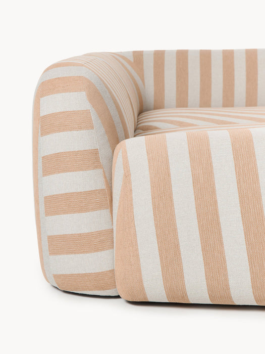 Modular Striped Corner Sofa Wolke 4-seater