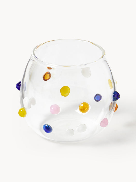 Small Mouth-Blown Borosilicate Tumblers Perli Set of 4