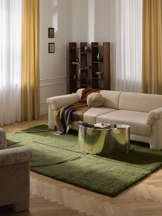 Jade Fluffy High-Low Rug