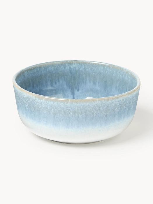 Danza Handmade Bowls with Reactive Glaze, Set of 4