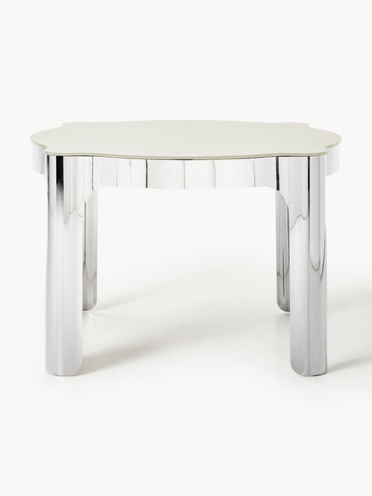 Round Dining Table Georgia with Glass Top 110 cm