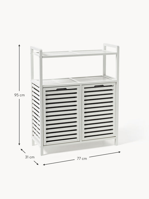 Bamboo Bathroom Shelf Kit with Laundry Baskets