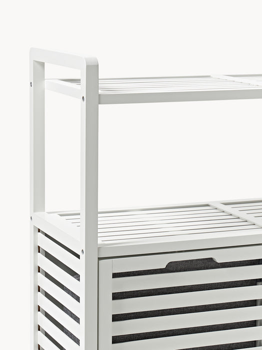 Bamboo Bathroom Shelf Kit with Laundry Baskets