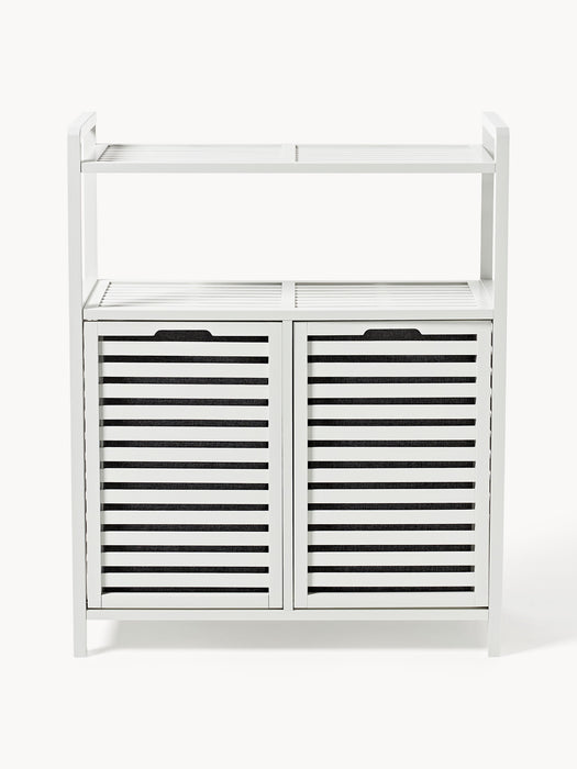 Bamboo Bathroom Shelf Kit with Laundry Baskets