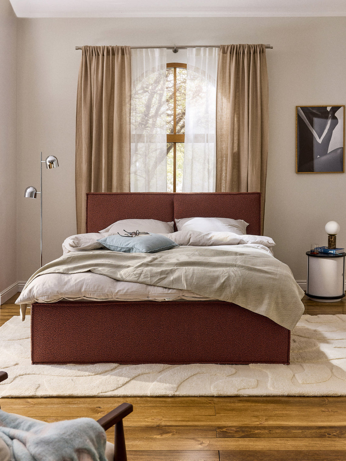 Dream Upholstered Bouclé Bed