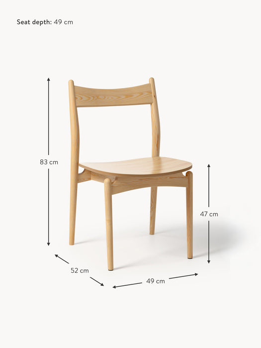 Ash Wood Dining Chair Koa