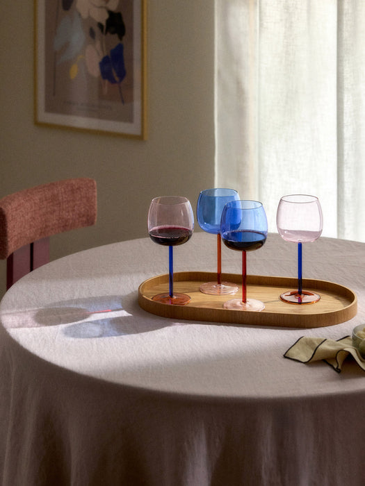 Karisa Mouth-Blown Borosilicate Red Wine Glasses, Set of 4