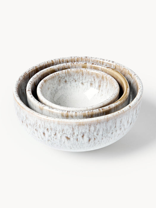 Handmade Bowls Danza with Reactive Glaze Set of 3