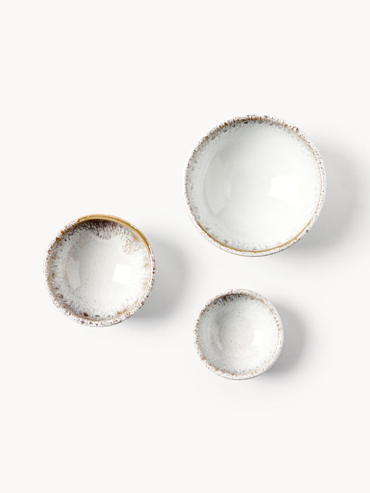 Handmade Bowls Danza with Reactive Glaze Set of 3