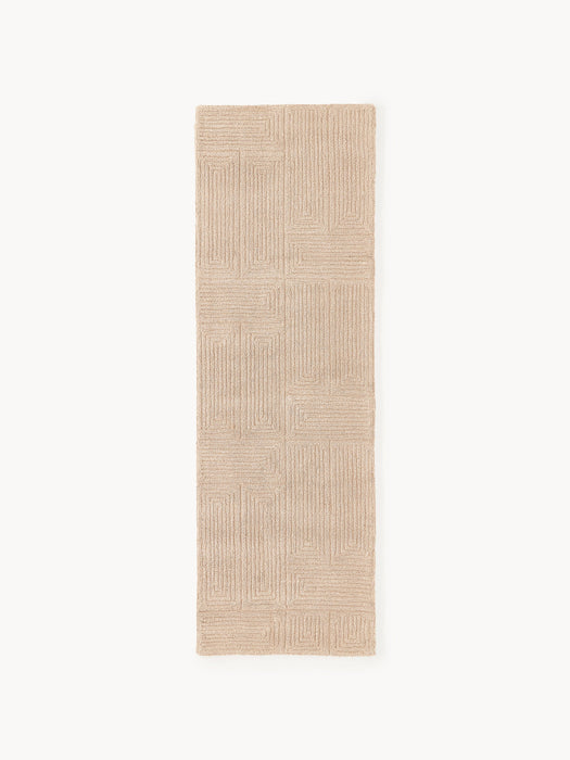 Alexia High-Low Wool Runner, Hand-Tufted