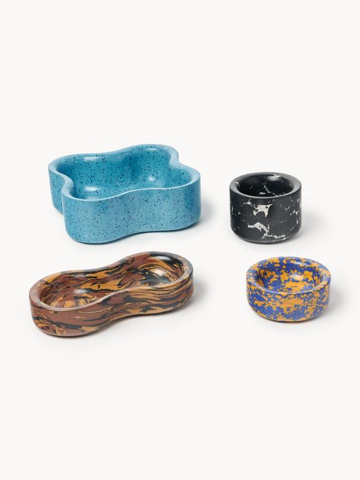 Elara Decorative Engineered Marble Bowls, Set of 4