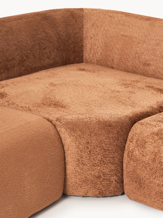 XL Modular Teddy Boucl Sofa Wolke