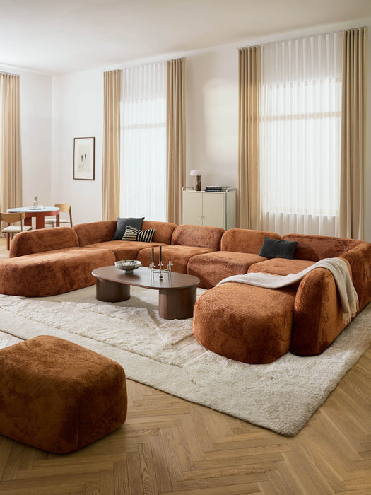 XL Modular Teddy Boucl Sofa Wolke