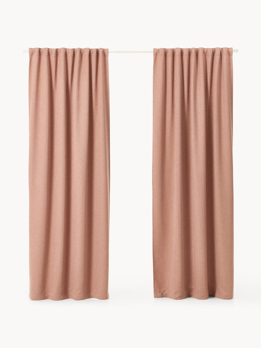 Joan Opaque Multi-Band Curtains, Set of 2, W 140 cm