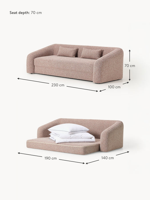 Boucl Sofa Bed Eliot 3-seater