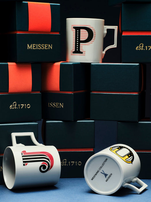 x MEISSEN Handmade Mug Initials with Decorative Motif