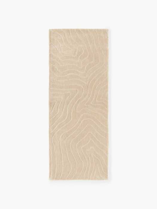High-Low Wool Runner Aaron Hand-Tufted