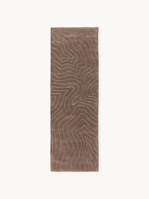 High-Low Wool Runner Aaron Hand-Tufted