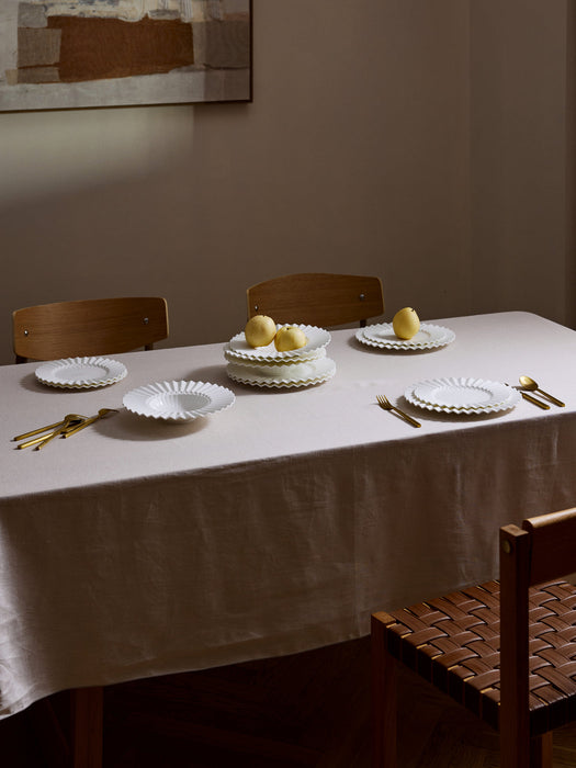 Antonin Porcelain Charger Plate with Embossed Pattern