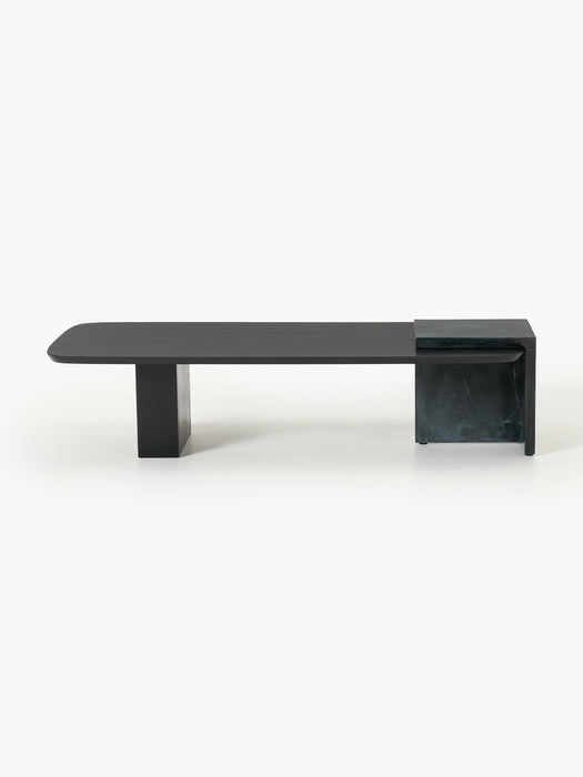 Oak Wood and Marble Coffee Table Naida