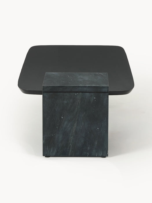 Oak Wood and Marble Coffee Table Naida
