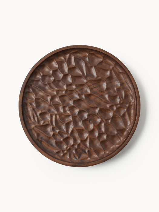 Camila Decorative Acacia Wood Tray, Ø 25 cm