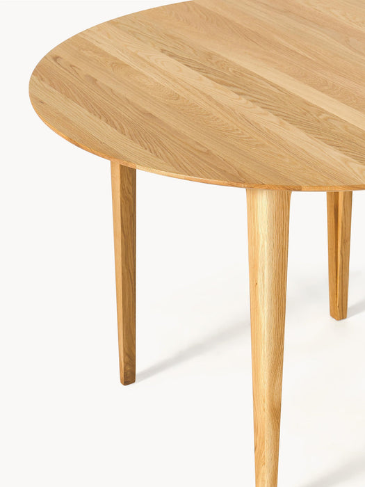 Archie Round Oak Wood Dining Table, Ø 110 cm