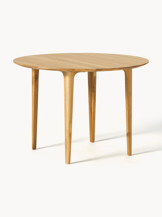 Archie Round Oak Wood Dining Table, Ø 110 cm