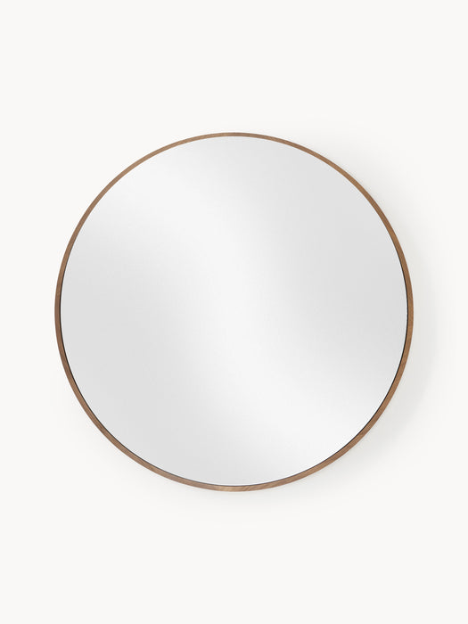 Round Wall Mirror Avery with Oak Wood Frame