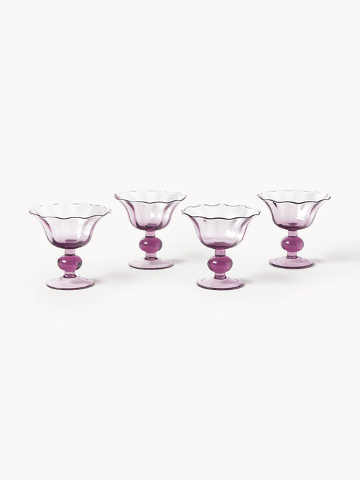 Mouth-Blown Dessert Bowls Tulya Set of 4