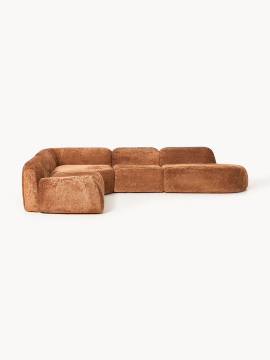 XL Modular Teddy Boucl Corner Sofa Wolke
