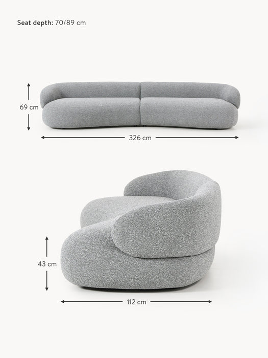 Boucl Sofa Alba 4-seater