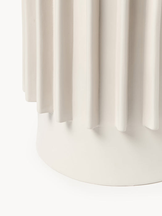 Valeska Cover Pot with Ribbed Surface, H 41 cm