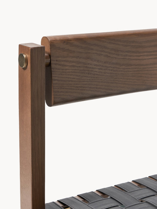 Wooden Dining Chair Liza with Vegan Leather Seat