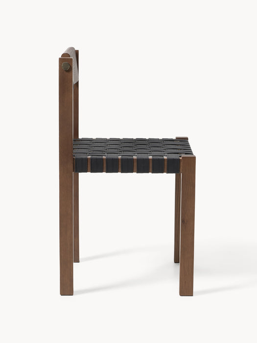 Wooden Dining Chair Liza with Vegan Leather Seat