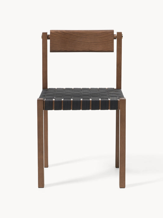 Wooden Dining Chair Liza with Vegan Leather Seat