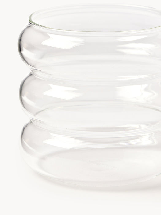 Small Mouth-Blown Borosilicate Tumblers Bubbly Set of 4