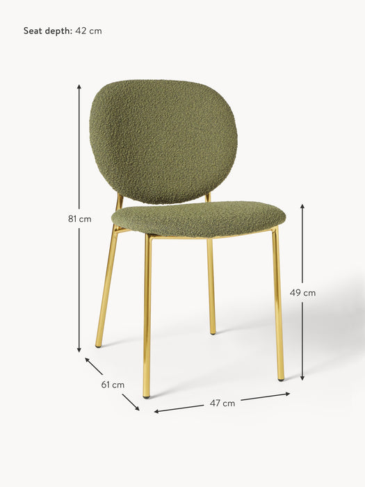 Upholstered Boucl Dining Chairs Ulrica Set of 2