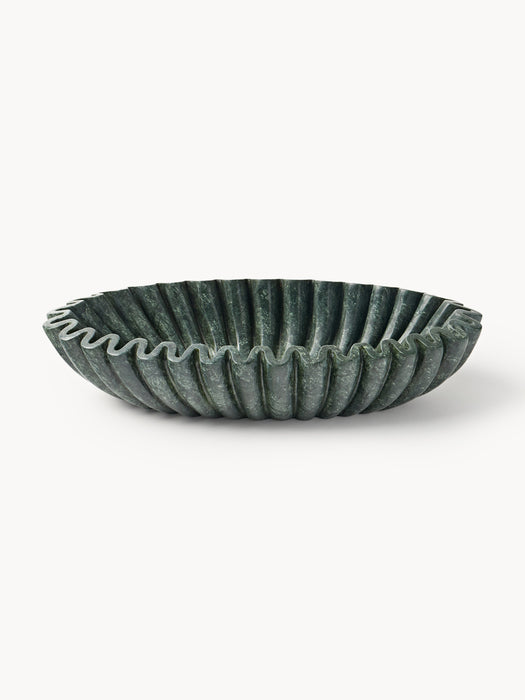 Handmade Oval Decorative Marble Bowl Santorini W 35 cm